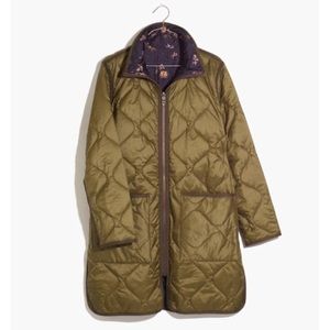 NWT Madewell Reversible Coat In Forest Floral